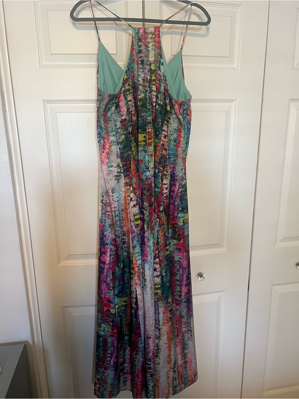 Nicole Miller Multicolor Abstract Print Slip Maxi Dress - Picture 5 of 7